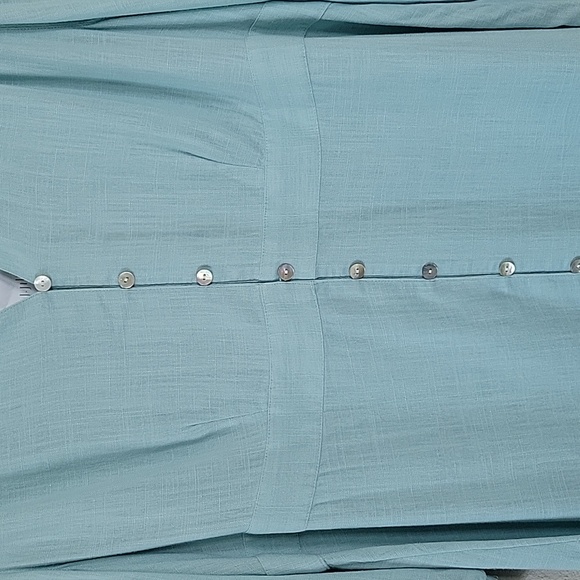 NWOT J. Jill Light Blue Linen Blend Button Down Dress Size Small Petite SP - Picture 4 of 8